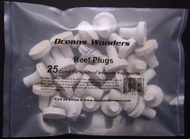 Ocean Wonders korallplugg Aragonite 100 stk