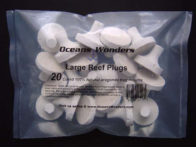 Ocean Wonders Stor korallplugg Aragonite 20 stk