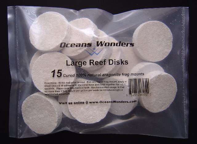 Ocean Wonders Stor Korallskive aragonit 15 stk