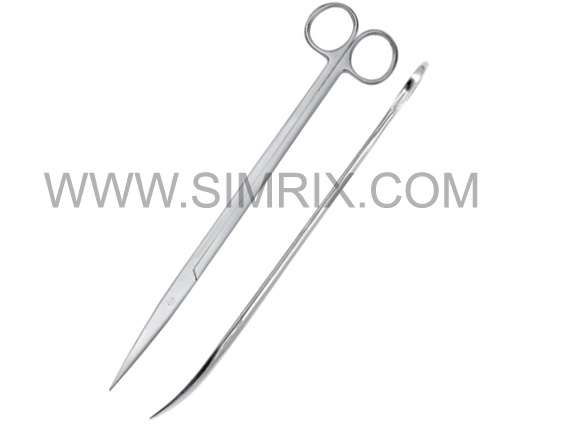 Simrix Buet bladet saks 25cm (kirurgisk stål)