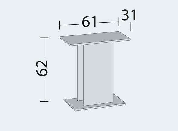 Juwel Akvariebord SB 60/50 Hvit