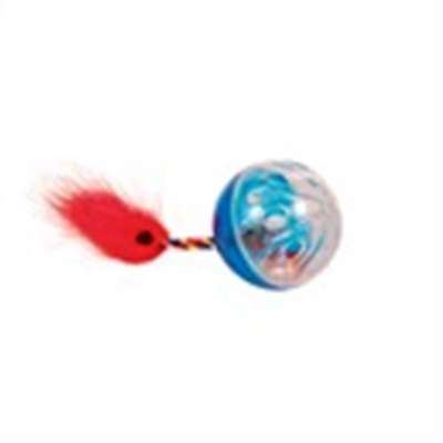 Ball med fjær, plast Ø4