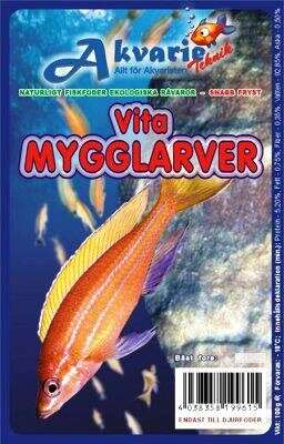 Hvite mygglarver 100g Blisterpakning