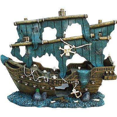 Skipsvrak 20x8x17cm