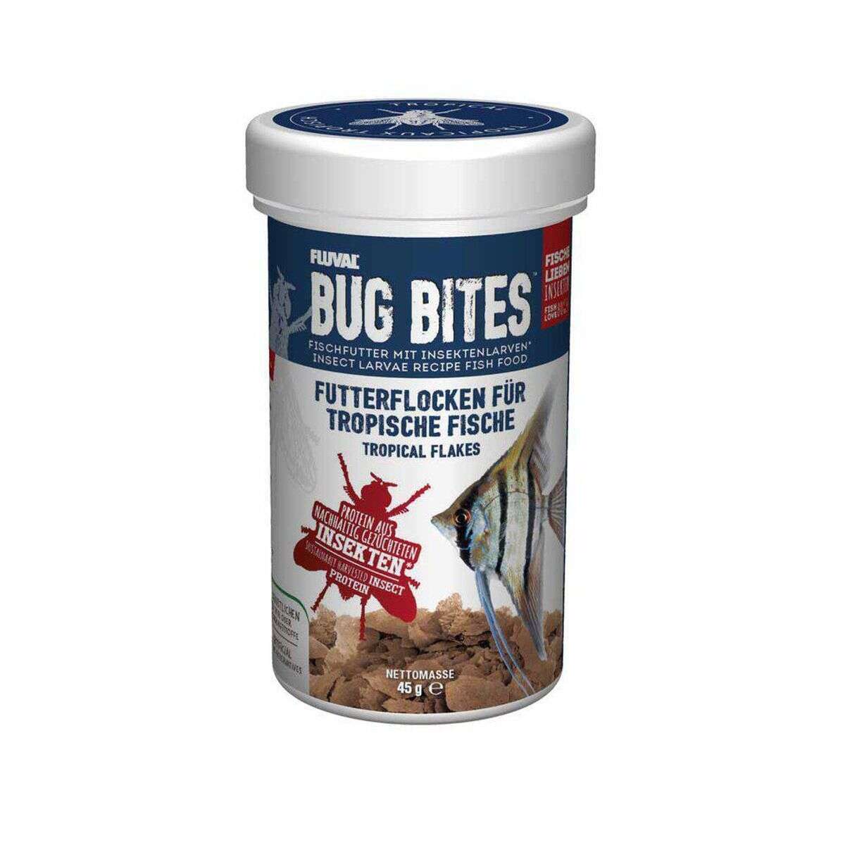 Fluval Bug Bites Tropical Flakes 45g A7331
