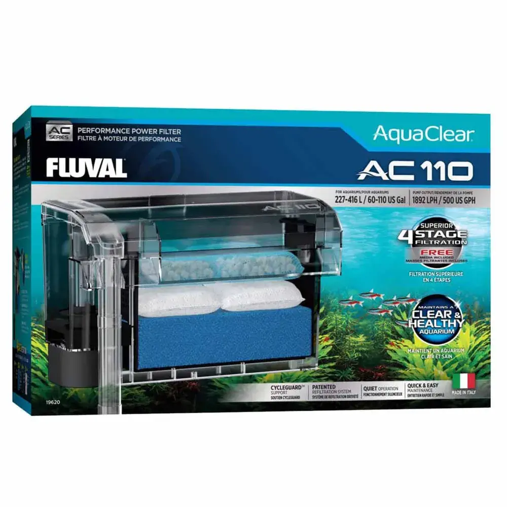 Fluval Aquaclear AC 110 Hangon Filter 1890 L/h 227-416l