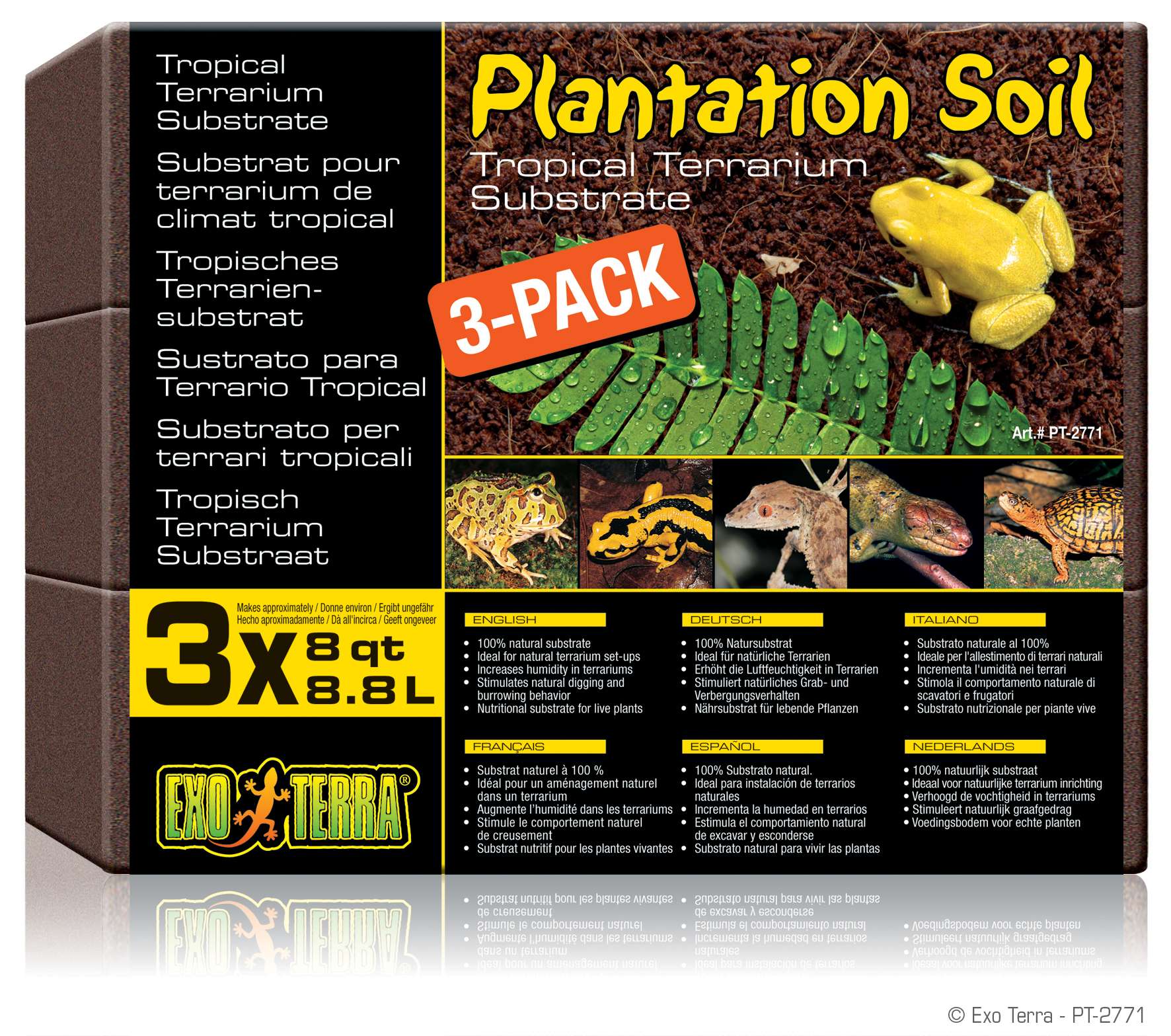 Exo Terra Plantation Soil 3 x 8.8 L