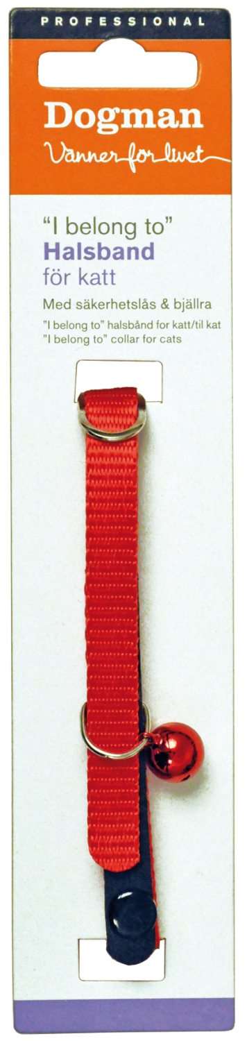 Halsbånd """"""""I belong to"""""""" rød