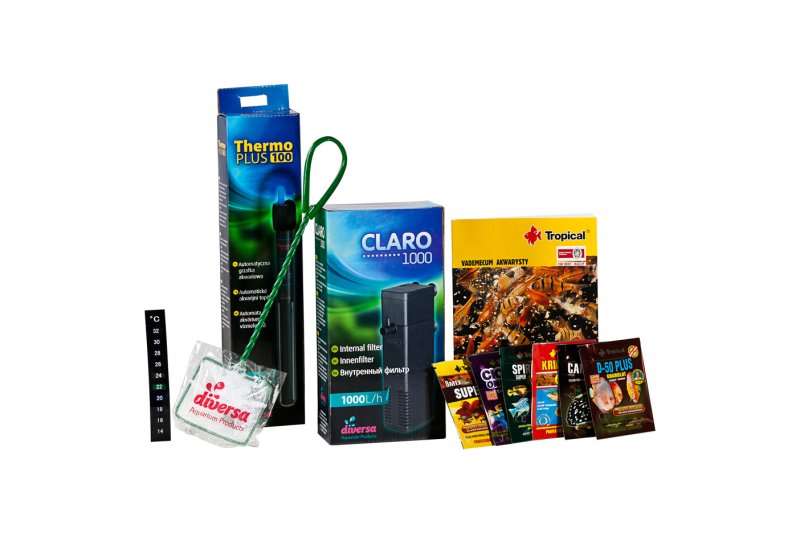 Diversa Startup 80 akvariesett, 80x35x40cm, sort