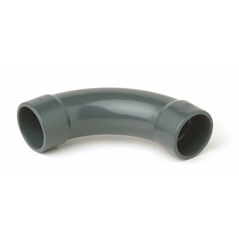 PVC langbend 90 grader 50mm