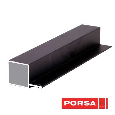 Porsa rør sort med 1 leppe