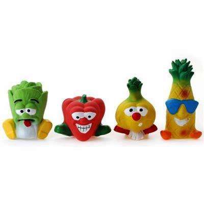 latex grønnsaker med pipelyd ass 10cm pr.stk.