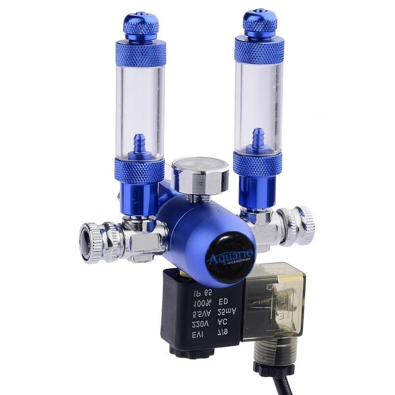 Blue Twin CO2 Trykkregulator med magnetventil