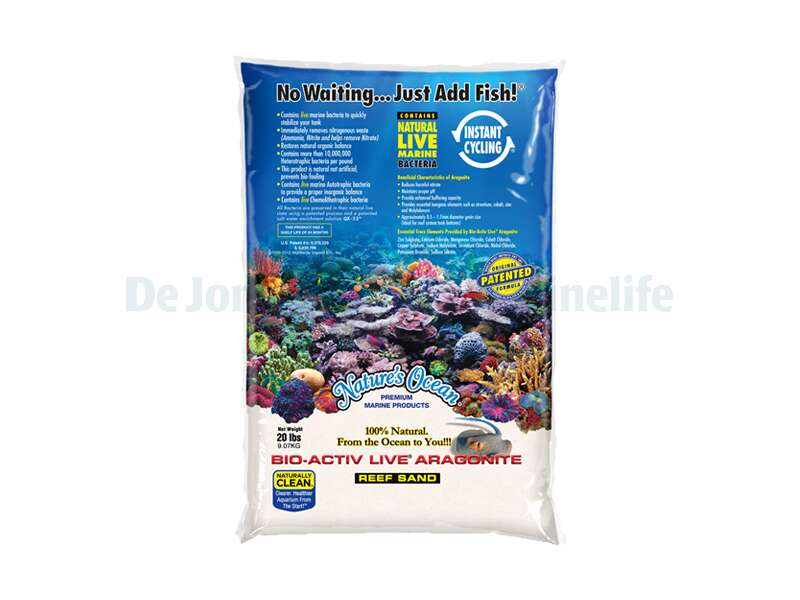Natures Ocean Bio-Active Live Aragonite Reef Sand White 0.5-1.7mm 9,07kg